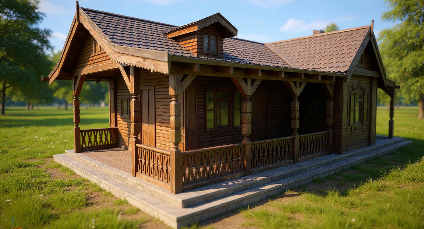 AI generált látványterv a 3D modell alapján